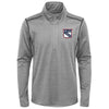 Outerstuff New York Rangers NHL Youth Back to The Arena 1/4 Zip Pullover, Grey