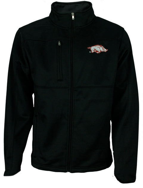 NCAA Men's Arkansas Razorbacks Full Zip Up Track Jacket, Black