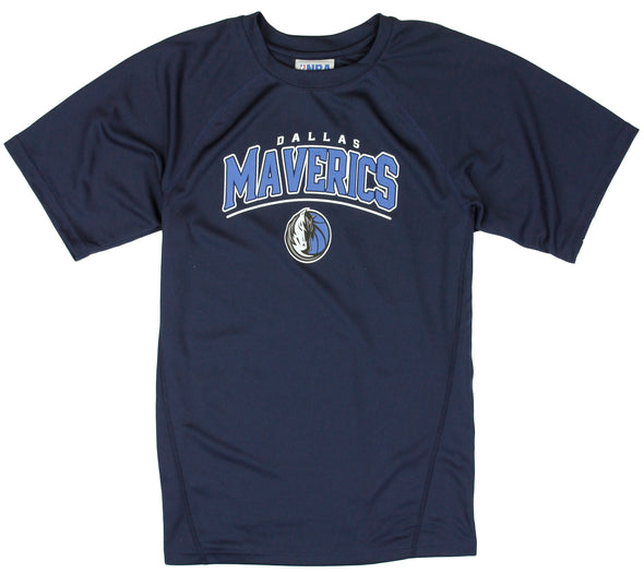 Outerstuff NBA Basketball Kids / Youth Dallas Mavericks PlayDry T-Shirt - Navy - FLAWED