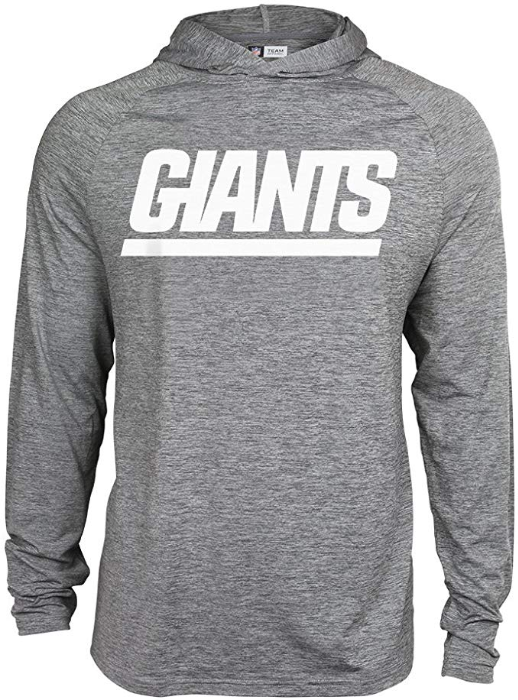 Zubaz NFL Football Men's New York Giants Tonal Gray Lightweight Hoodie