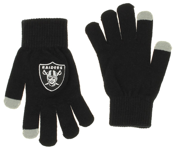 FOCO X Zubaz NFL Collab 3 Pack Glove Scarf & Hat Outdoor Winter Set, Las Vegas Raiders