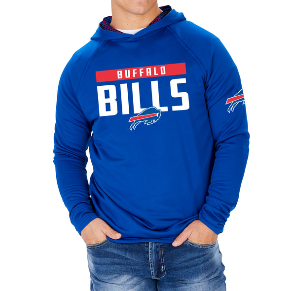 Zubaz Men's NFL Buffalo Bills Team Color Hoodie With Viper Print Details