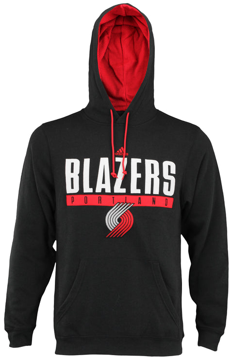 Adidas NBA Men's Portland Trail Blazers Tipoff Playbook Pullover Hoodie, Black
