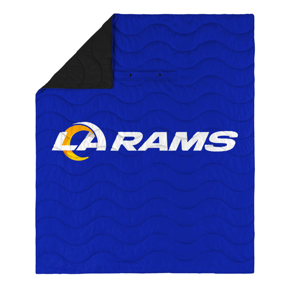 FOCO NFL Los Angeles Rams Exclusive Outdoor Wearable Big Logo Blanket, 50" x 60"