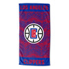 Zubaz by Northwest Los Angeles Clippers NBA Classic Zebra Print Beach Towel, 30x60