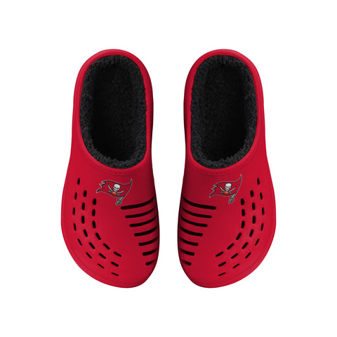 FOCO NFL Men's Tampa Bay Buccaneers Lined Big Logo Clogs
