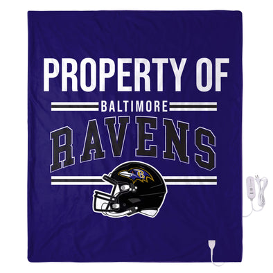 FOCO NFL Baltimore Ravens Exclusive Heated Throw Blanket, 50"x60"