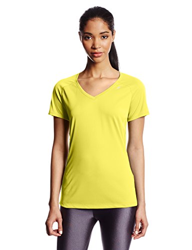 Asics Women's Favorite Short Sleeve Top, Electric Lime, Large