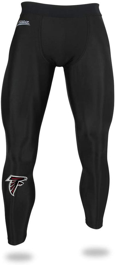 Zubaz NFL Men's Atlanta Falcons Active Compression Black Leggings