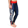 Forever Collectibles NFL Women's New England Patriots Team Stripe Leggings, Navy