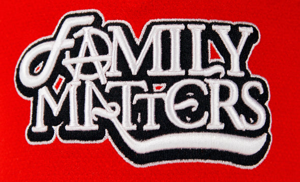 Flat Fitty Family Matters Snapback Cap Hat, Red and Black, One Size