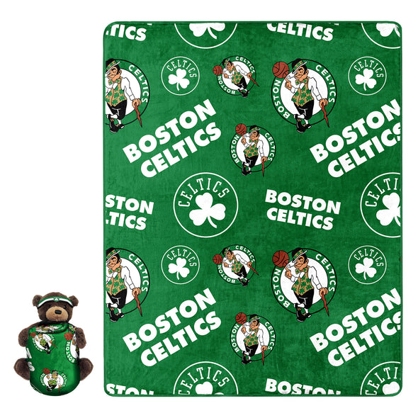 Northwest NBA Boston Celtics Plush Bear Hugger With 40" X 50"  Silk Touch Throw Blanket