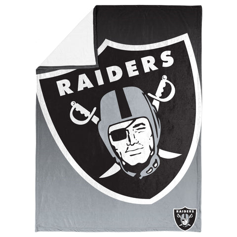 FOCO NFL Las Vegas Raiders Gradient Micro Raschel Throw Blanket, 50 x 60