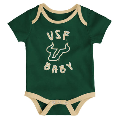 Outerstuff South Florida Bulls NCAA Newborn Champs 3-Piece Creeper Set