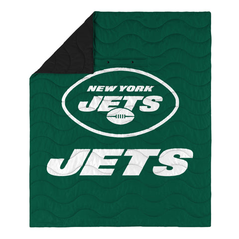 FOCO NFL New York Jets Exclusive Outdoor Wearable Big Logo Blanket, 50" x 60"