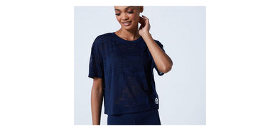 Reebok Women's CrossFit Burnout T-Shirt, Navy