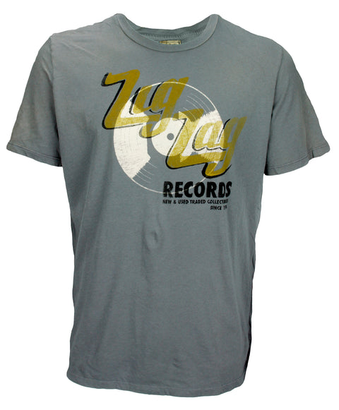 Big Star Zig Zag Logo Mens graphic T-Shirt, Grey