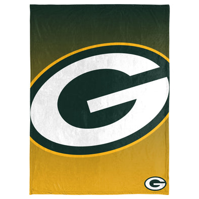 FOCO NFL Green Bay Packers Gradient Micro Raschel Throw Blanket, 50 x 60