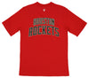 FISLL NBA Men's Houston Rockets Team Color, Name and Logo Premium T-Shirt