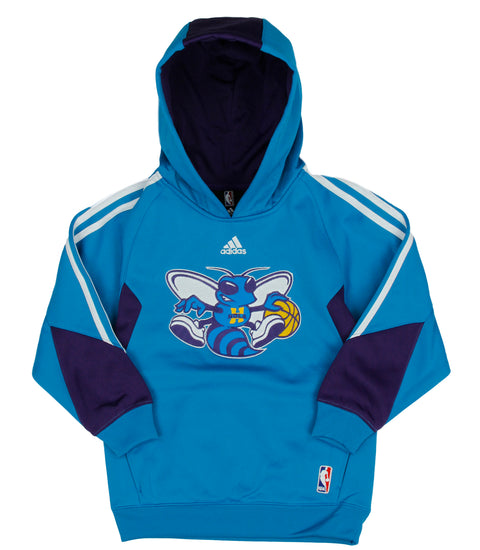 Adidas NBA Youth Boys New Orleans Hornets On Court Pullover Hoodie, Blue