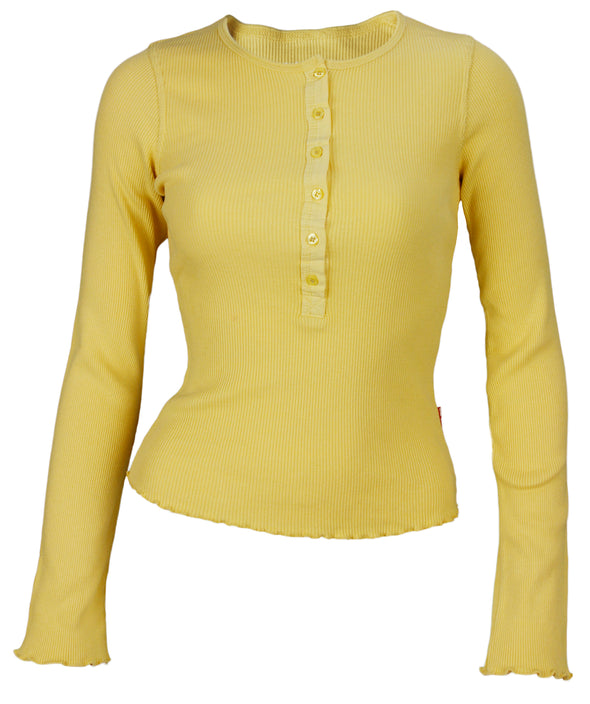 Big Star Women's Thermo Girly Ribbed Shirt with Buttons, Color Options