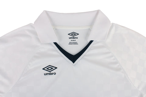 Umbro Men's The Checker Long Sleeve Jersey, White/Black
