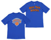 FISLL NBA Men's New York Knicks Team Color, Name and Logo Premium T-Shirt