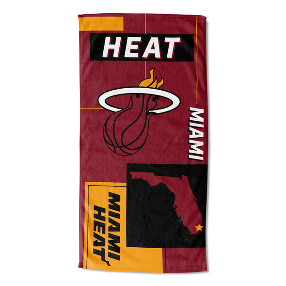 Northwest NBA Miami Heat State Line Beach Towel