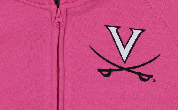 Outerstuff NCAA Women's Virginia Cavaliers Zip Up Hoodie, Pink