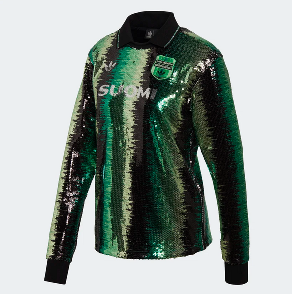 Adidas Women's Sequin Football Jersey, Multicolor / Mist Jade