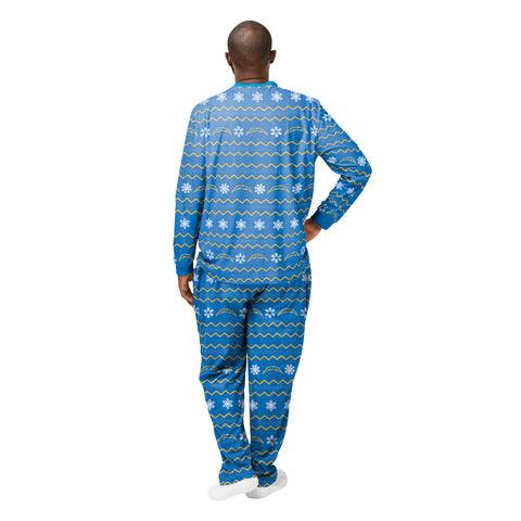 FOCO Men's NFL Los Angeles Chargers Primary Team Logo Ugly Pajama Set