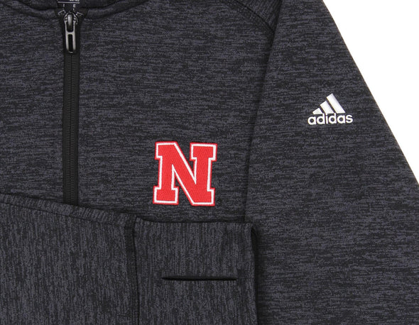 adidas NCAA Women's Nebraska Cornhuskers Full Zip Tech Fleece Hoodie, Black
