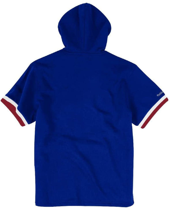 Mitchell & Ness NBA Youth (8-20) Detroit Pitsons Short Sleeve French Terry Hoodie, Blue