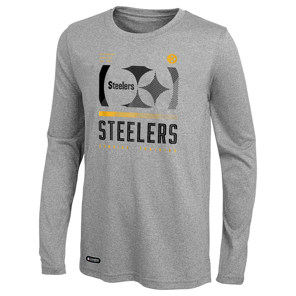 Outerstuff NFL Men's Pittsburgh Steelers Red Zone Long Sleeve T-Shirt Top