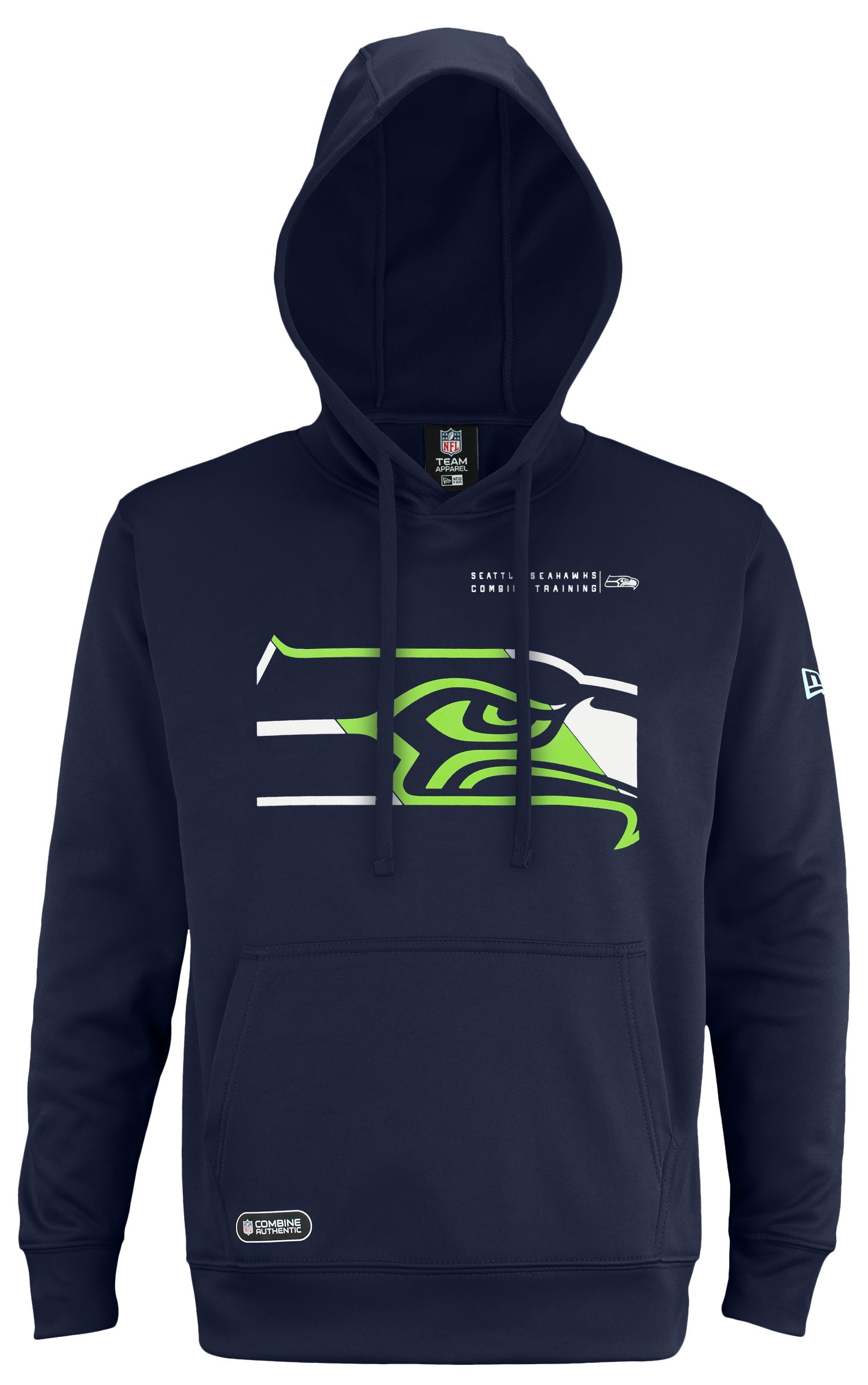 NFL Seattle Seahawks Boys' Black/Gray Long Sleeve Hooded Sweatshirt - XS