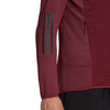 adidas Men's Techrock Flooce Wind Hooded Full Zip Jacket, Shadow Red
