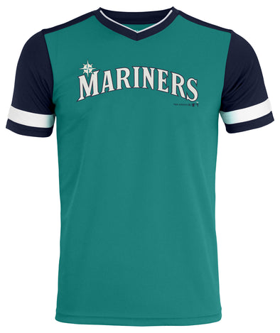 Outerstuff Seattle Mariners MLB Boy's Youth (4-18) Short Sleeve Pin-Dot Tee, Northwest Green