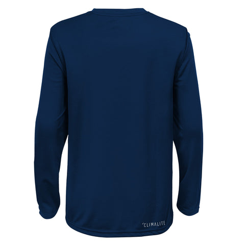 adidas Sporting Kansas City MLS Toddler (2T-4T) Locker Stacked Long Sleeve Tee, Blue