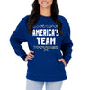 Zubaz NFL Women's Dallas Cowboys Team Color & Slogan Crewneck Sweatshirt