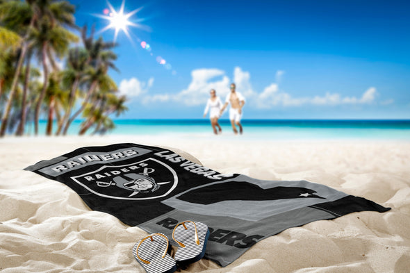 Northwest NFL Las Vegas Raiders State Line Beach Towel