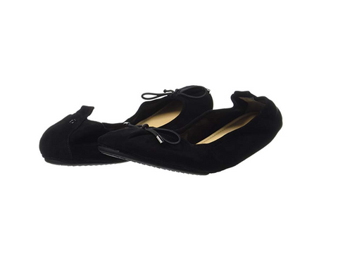 Yosi Samra Women's Sheila Ballet Flats, Black Suede