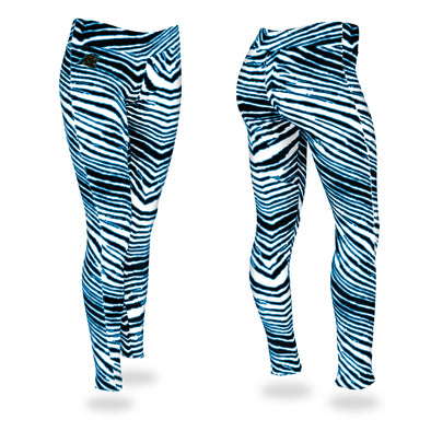 Zubaz NFL Women's Carolina Panthers Zebra Print Legging