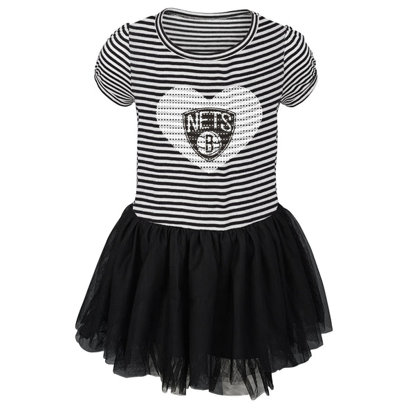 Outerstuff NBA Infant Baby Girl Brooklyn Nets Sequin Tutu Dress