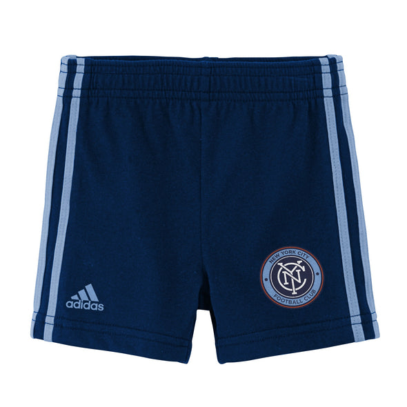 adidas New York City FC MLS Infant (12M-24M) Creeper & Shorts Set, Blue