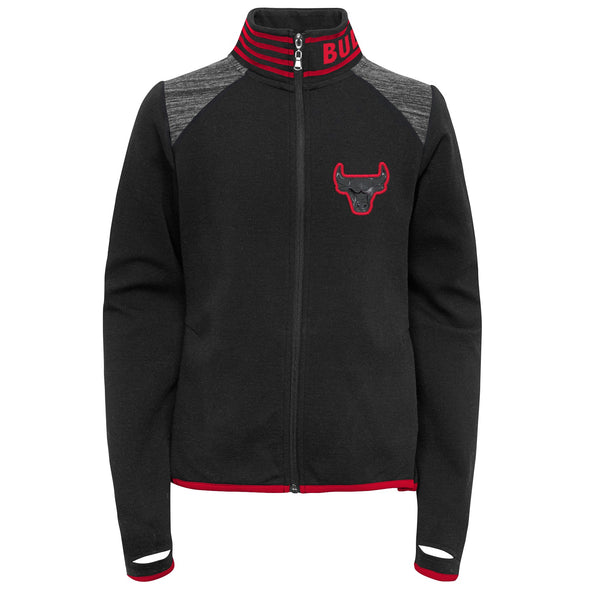 Outerstuff NBA Youth Girls Chicago Bulls Avaitor Full Zip Jacket