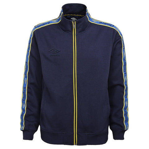 Umbro Men's Logo Tape Track Jacket, Navy/Turkish Sea