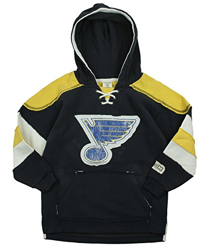 NHL St. Louis Blues Youth Boy's Vintage Pullover Fleece Hoodie - Navy