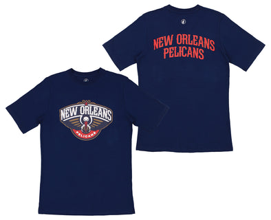 FISLL NBA Men's New Orleans Pelicans Team Color, Name and Logo Premium T-Shirt