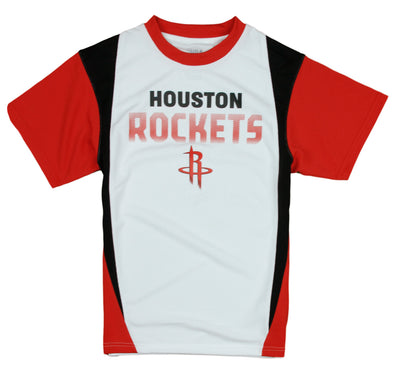NBA Little Kids / Youth Boys Houston Rockets Play Dri Performance T-Shirt, White