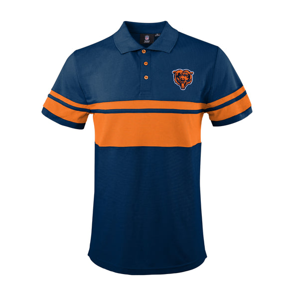 FOCO Men's NFL Chicago Bears Stripe Polo Shirt